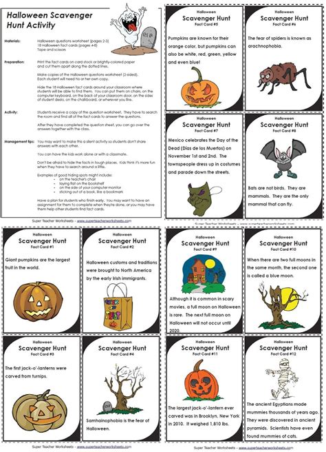 Halloween Riddles Worksheet For 5th Graders With Answers | AlphabetWorksheetsFree.com