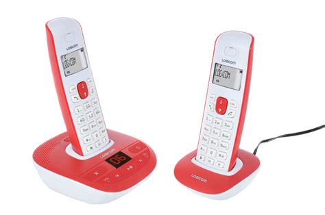 Téléphone sans fil Logicom DUO OLEA 552 ROUGE - DUOOLEA552ROUGE (1239368) | Darty