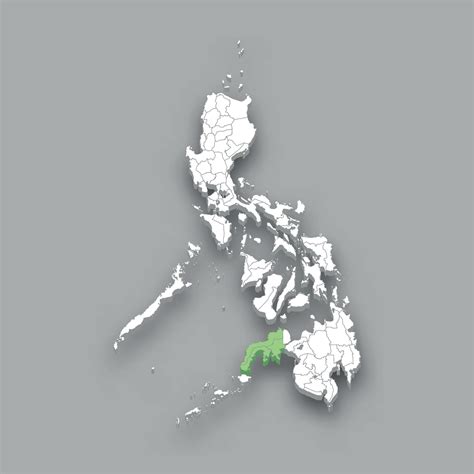 Zamboanga Peninsula region location within Philippines map 25354807 Vector Art at Vecteezy