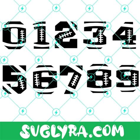 Football Player Numbers Svg, Football Numbers Svg, Football Svg - Svg Lyra