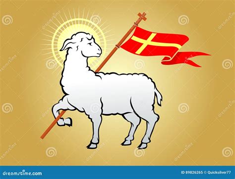 Lamb of God Symbol stock vector. Illustration of christianity - 89826265