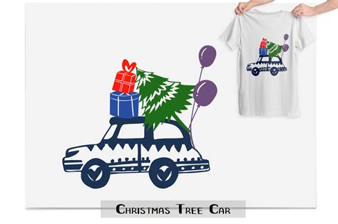 Christmas Tree Car, Farmhouse Christmas Graphic by CarryBeautySVG ...