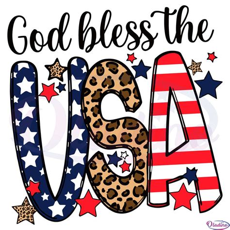 God Bless The USA SVG Digital File, 4th Of July SVG, USA