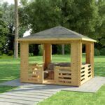 Top Quality Timber Pavilion 3.5×3.5m, 28mm | Eurodita: Quality Log Cabins and Wooden Structures