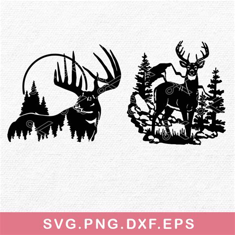 Deer Buck Svg, Deer Svg, Mountain Svg, Hunting Svg, Png Dxf | Inspire ...