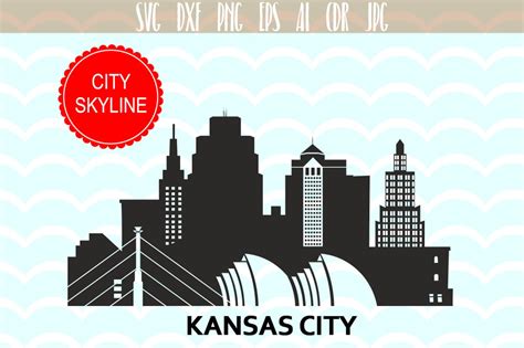 Kansas City SVG USA Vector Skyline Kansas City silhouette | Etsy