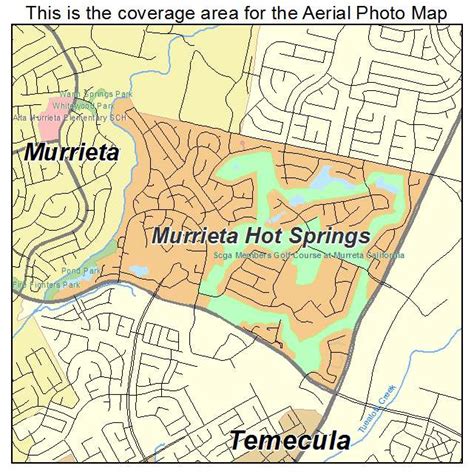 Aerial Photography Map of Murrieta Hot Springs, CA California