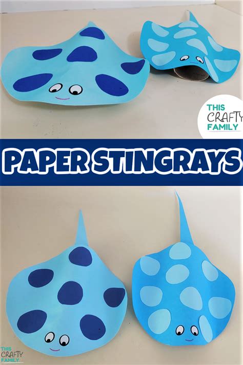 Paper stingray craft for kids. a fun under the sea animal craft idea ...