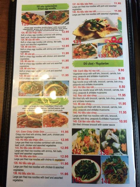 Menu at Nha Hang Viet Nam restaurant, Chicago