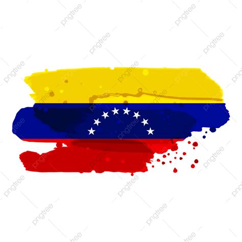 Venezuela Flag With Grunge Brush Watercolor Texture, Venezuela Flag ...