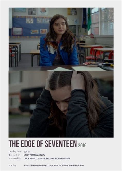 The Edge Of Seventeen | Movie Poster | Seventeen, Movie posters, Sakai