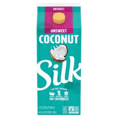 Silk Unsweet Coconut Milk - 0.5gal : Target