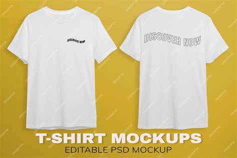 Premium PSD | White t-shirts mockup design