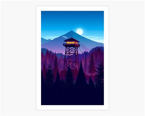 Firewatch Watchtower Canvas Print