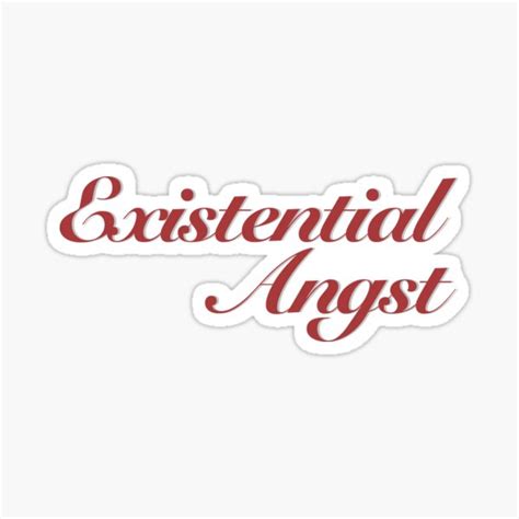 "existential angst" Sticker by mildstorm | Redbubble