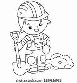 Shovel Coloring Pages sketch template