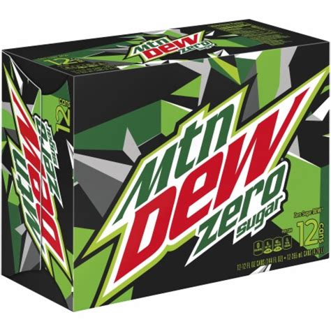 Mountain Dew Zero Sugar Zero Calorie Soda, 12 cans / 12 fl oz - Kroger