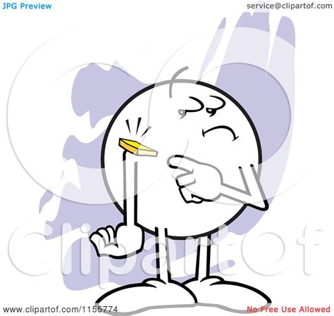 Cartoon of a Moodie Character with a Chip on His Shoulder - Royalty Free Vector Illustration by ...