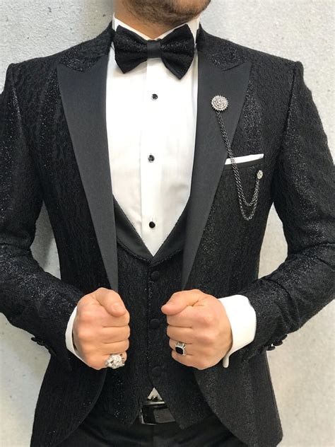 Benjamin Mens Black Three Piece Tuxedo | ubicaciondepersonas.cdmx.gob.mx