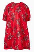 Buy KENZO KIDS Red Year Of The Dragon Dress in Satin Twill for Girls in UAE | Ounass