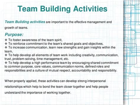 Team Building Activities