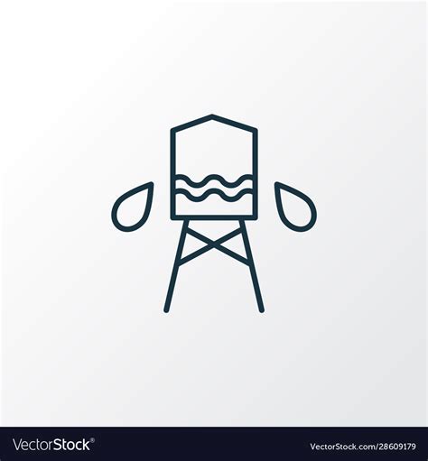 Water tank icon line symbol premium quality Vector Image