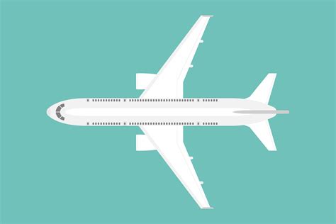 Top view of airplane 1266871 Vector Art at Vecteezy