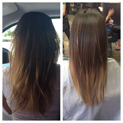 Brazilian blowout before and after