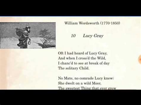 Lucy gray poem in Hindi || part 1 explanation - YouTube