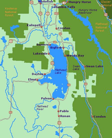 MAP OF BITTERROOT VALLEY MONTANA - ToursMaps.com