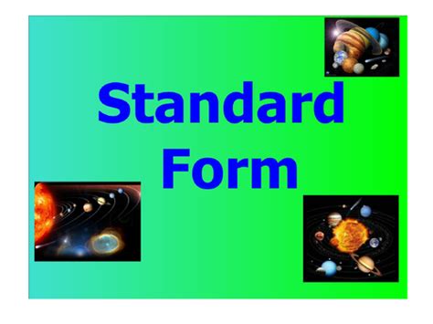 Standard Form | Teaching Resources