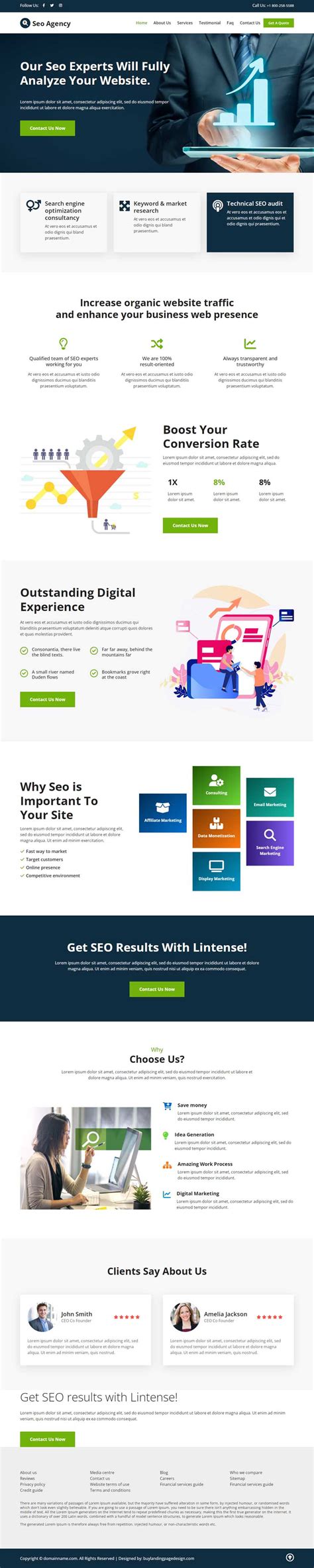 SEO agency responsive website design template