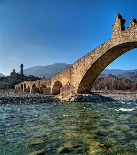 Italian Ways | The Humpback Bridge in Bobbio / Ponte Gobbo di... | West art, Western art, Tower ...