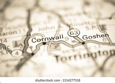 Cornwall Connecticut Usa On Geography Map Stock Photo 1514277518 | Shutterstock