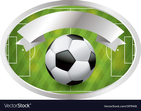 Soccer champions badge and banner Royalty Free Vector Image