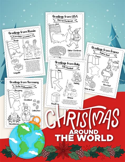 FREE Christmas Around the World Coloring Pages for Kids