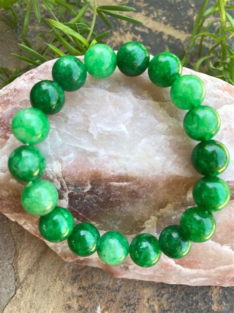 Gorgeous Jade Bracelet 10mm Stones Healing Bracelet Health | Etsy