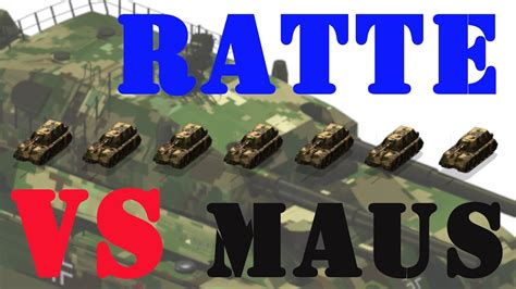 RATTE VS MAUS WWII TANK BATTLE. RATTE PANZER - THE 1000 TON TANK - YouTube