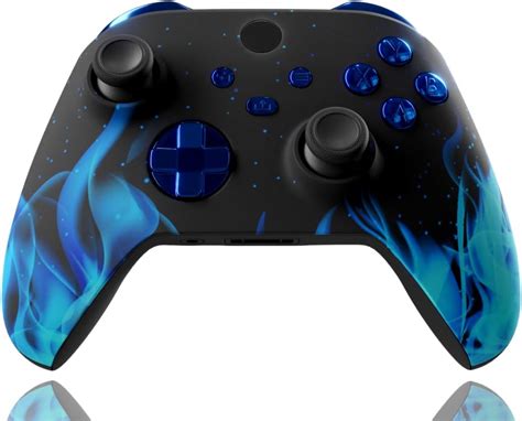 ControllerModz Blue Flame Wireless Custom Controller Compatible With ...