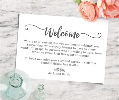 Wedding Welcome Note Template | Creative Design Templates