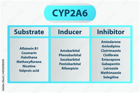 CYP2A6 Cytochrome p450 enzyme pharmaceutical substrates, inhibitors and ...