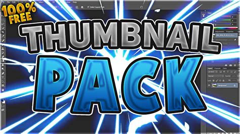 FREE THUMBNAIL PACK (Photoshop Pack) - YouTube