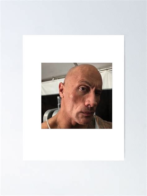 "Dwayne The Rock Johnson eyebrow raise meme" Poster for Sale by YKatire ...