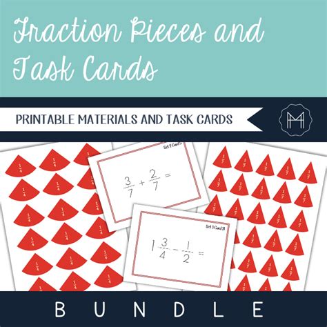 Fraction Task Cards and Printable Pieces Bundle – themodernmontessoriguide