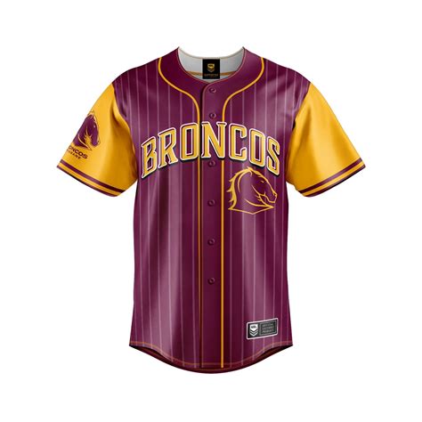 NRL Broncos Baseball "Slugger" Shirt - Team Rhapsody