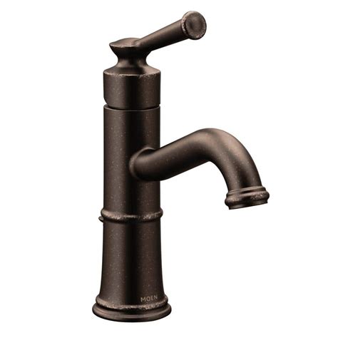 MOEN Belfield Single Hole Single-Handle Bathroom Faucet in Oil Rubbed ...