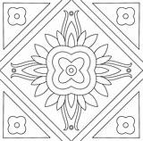 Square Coloring Page » Turkau sketch template