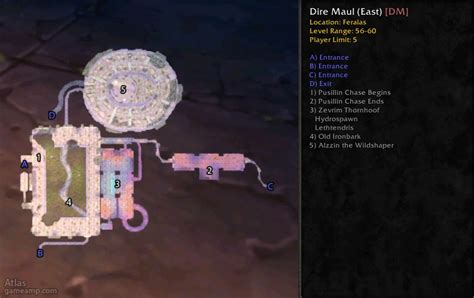 Classic WoW - Dire Maul Guide (Boss, Loot, Map, Quest)