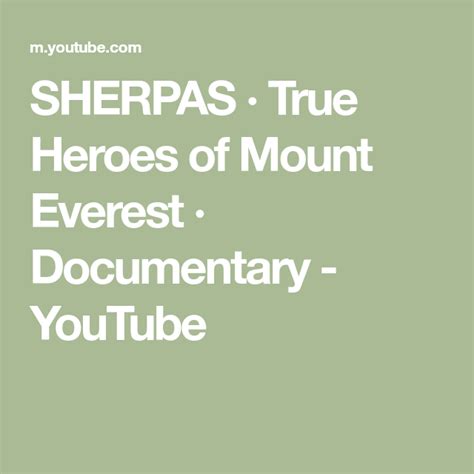 SHERPAS · True Heroes of Mount Everest · Documentary - YouTube Mount ...