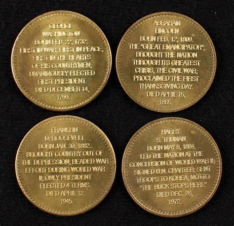 Lot of (4) Presidential Commemorative Coins | Pristine Auction